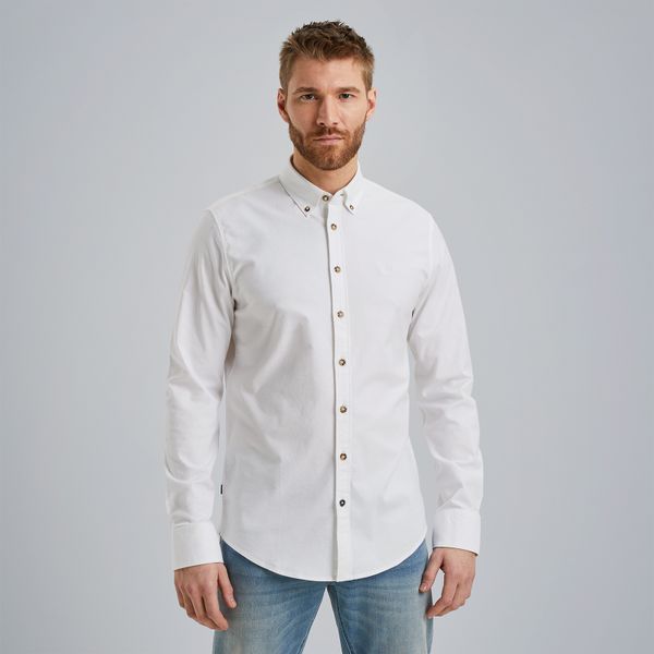 Overhemd van katoen met stretch – Snow White – Smart casual overhemden | PME LEGEND
