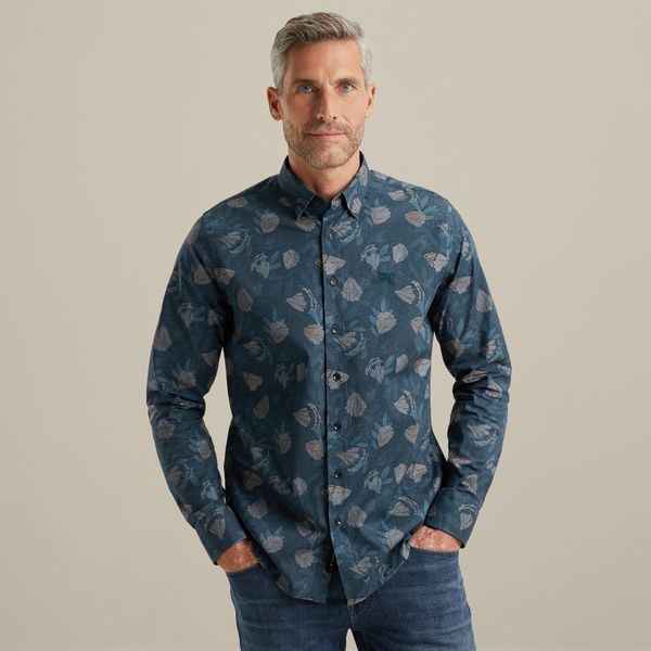 Overhemd van poplin katoen met stretch – Black Indigo – Smart casual overhemden | VANGUARD