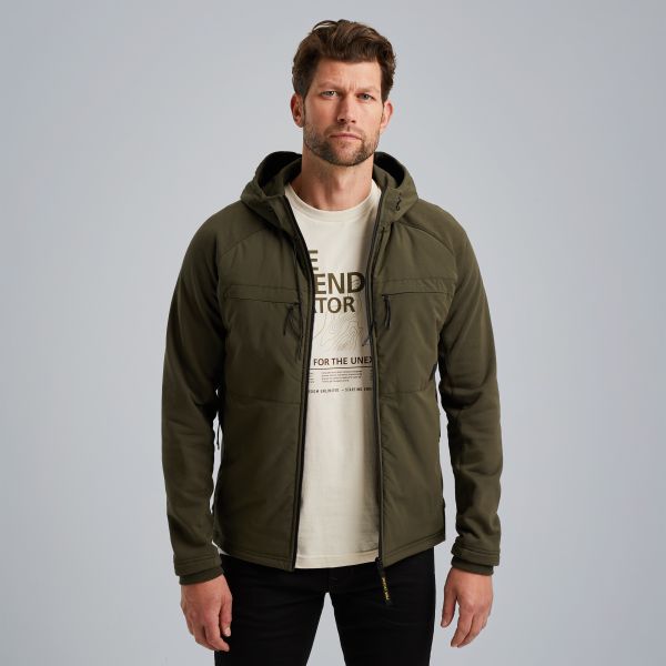 Hybrid jacket van een materiaalmix – Weeping Willow – Sweatshirts | PME LEGEND