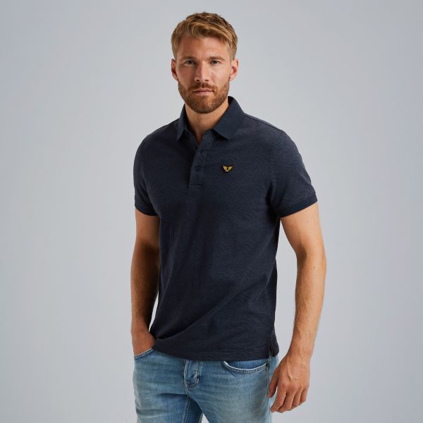 Polo met jacquardpatroon – Black Indigo – Polo's | PME LEGEND