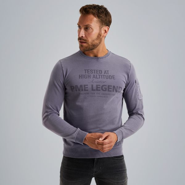 Sweatshirt met artwork – Burnshed Lilac – Sweatshirts | PME LEGEND
