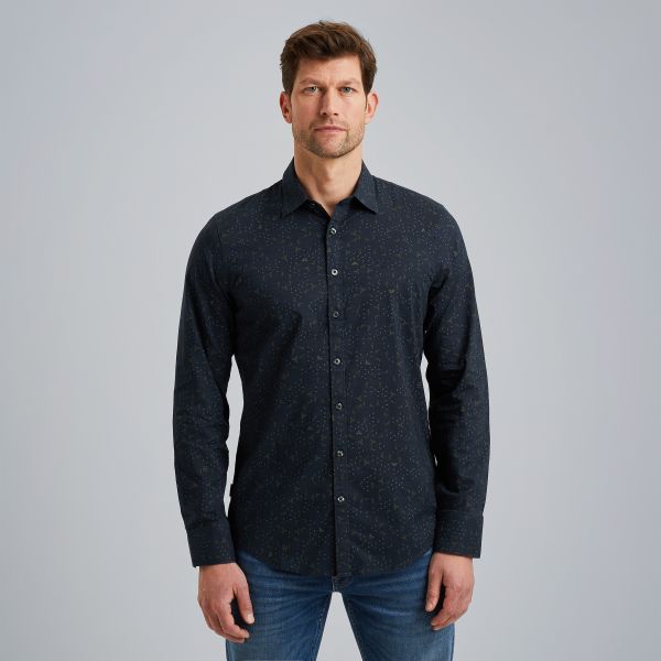 Overhemd met allover print – Black Indigo – Smart casual overhemden | PME LEGEND