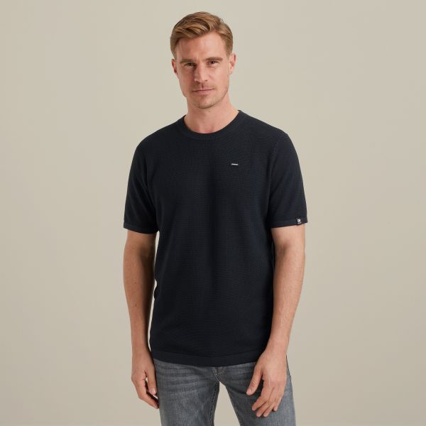 T-shirt met structuur – Black Indigo – T-shirts | VANGUARD