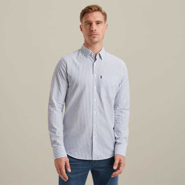 Overhemd met streeppatroon – Black Indigo – Smart casual overhemden | VANGUARD