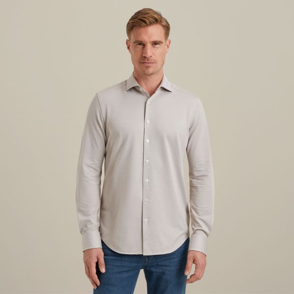 Oxford overhemd van jersey  – Castle Wall – Smart casual overhemden | VANGUARD