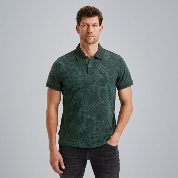Polo with allover print – Weeping Willow – Polo shirts | PME LEGEND