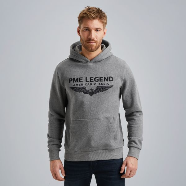 Hoodie with logo – Grey Comfort Denim – Hoodies | PME LEGEND