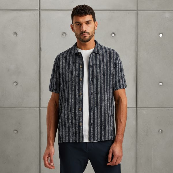 Overhemd met korte mouwen – Black Indigo – Casual overhemden | CAST IRON