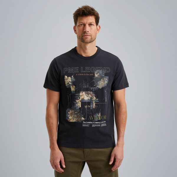 T-shirt met artwork – Black Indigo – T-shirts | PME LEGEND