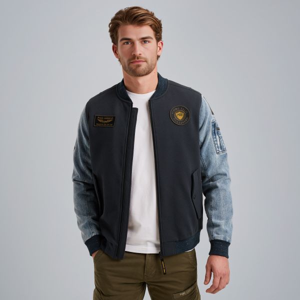 Hybrid jacket met badges – Black Indigo – Sweatshirts | PME LEGEND