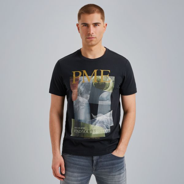 T-shirt met artwork – Black Indigo – T-shirts | PME LEGEND
