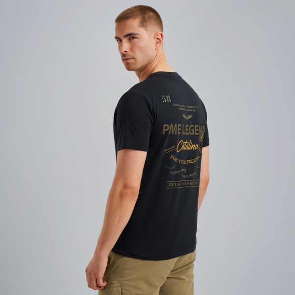 T-shirt met backprint – Black Indigo – T-shirts | PME LEGEND