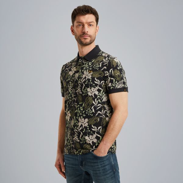 Polo met allover print – Black Indigo – Polo's | PME LEGEND