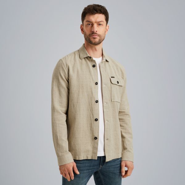 Shirt jacket van een katoen/linnen blend – Castle Wall – Casual overhemden | PME LEGEND