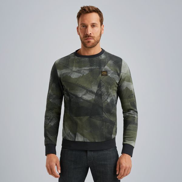 Sweatshirt with allover print – Black Indigo – Sweatshirts & hoodies | PME LEGEND