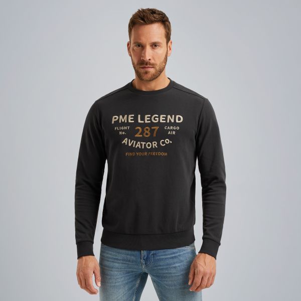 Sweatshirt met groot artwork – Grey Comfort Denim – Sweatshirts | PME LEGEND