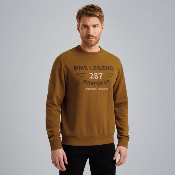 Sweatshirt met groot artwork – Brown – Sweatshirts | PME LEGEND
