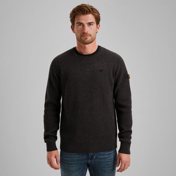 Pullover in a premium merino wool blend – Grey Comfort Denim – Pullovers | PME LEGEND