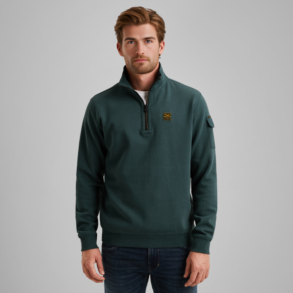 Pullover mit halbem Reißverschluss – Black Indigo – Sweatshirts & hoodies | PME LEGEND