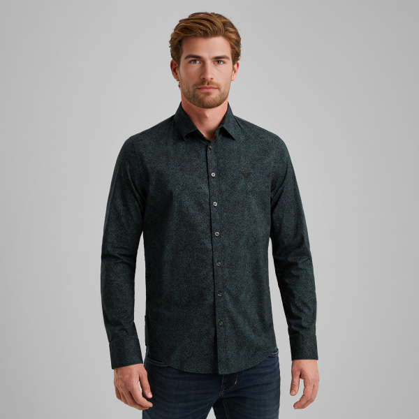 Shirt with allover print – Black Indigo – Shirts | PME LEGEND