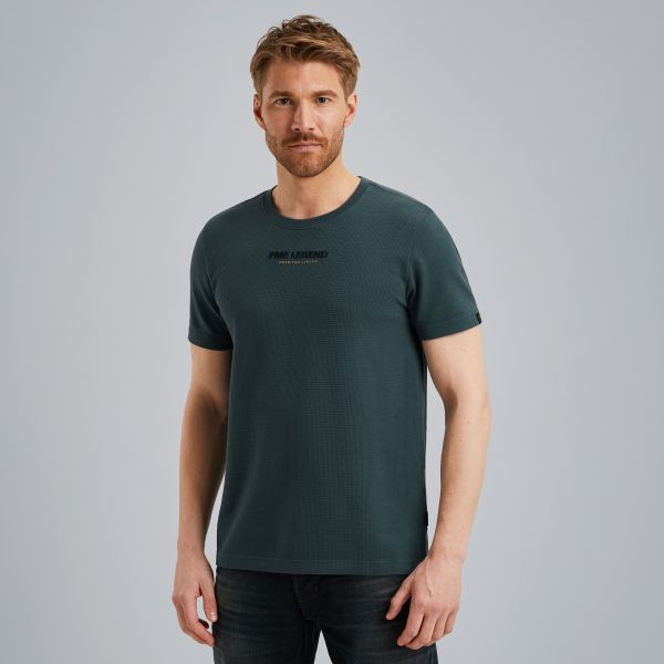 T-shirt met wafelstructuur – Black Indigo – T-shirts | PME LEGEND