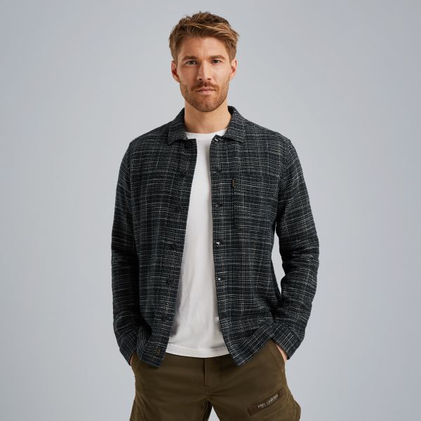 Shirt jacket with check pattern – Black Indigo – Shirts | PME LEGEND