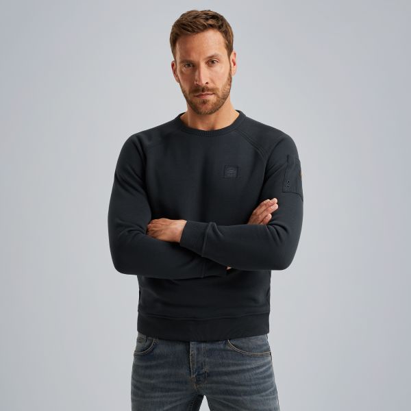 Sweatshirt with flight pocket – Black Indigo – Sweatshirts & hoodies | PME LEGEND