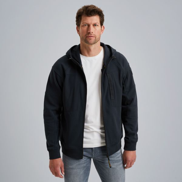 Sweat jacket with hood – Black Indigo – Sweatshirts & hoodies | PME LEGEND