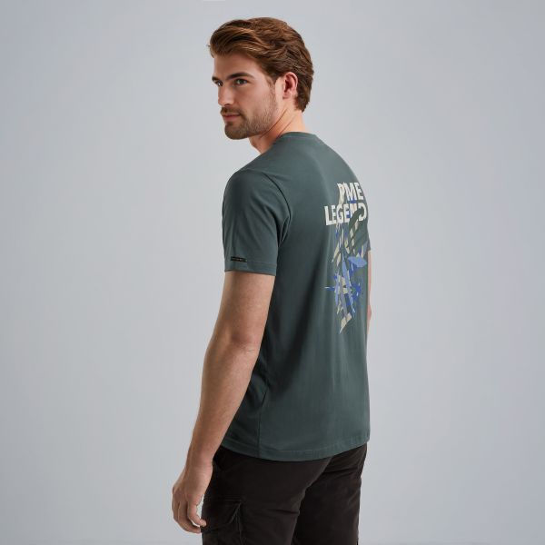 T-shirt met artwork – Grey Comfort Denim – T-shirts | PME LEGEND