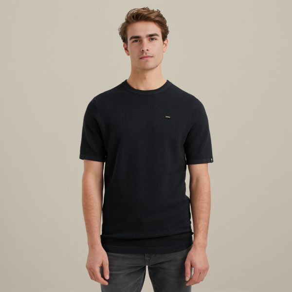 T-shirt with texture – Black Indigo – T-shirts & polo shirts | VANGUARD