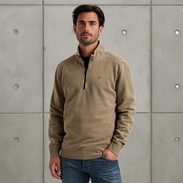 Sweatshirt met halve rits – Coriander – Sweatshirts | CAST IRON