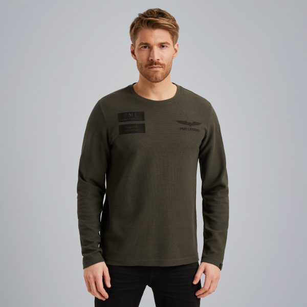 T-shirt with long sleeves and badges – Elmwood – T-shirts & polo shirts | PME LEGEND
