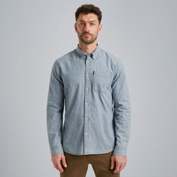 Shirt with denim look – Black Indigo – Shirts | PME LEGEND