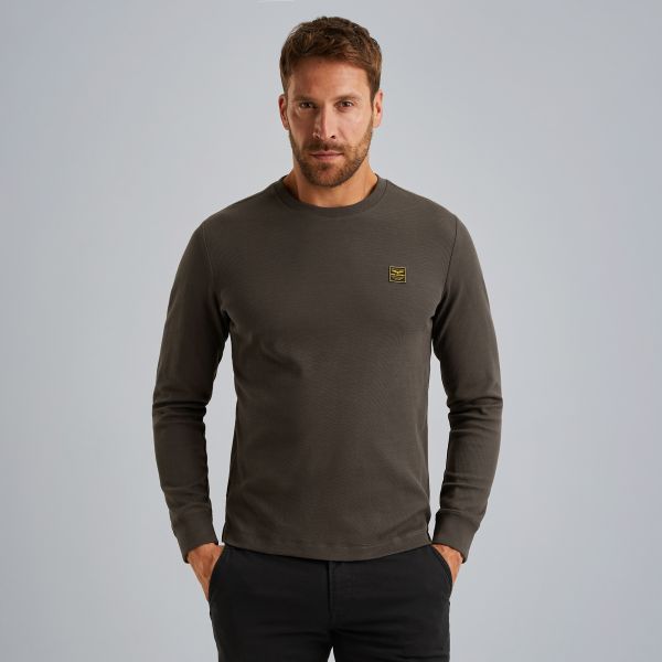 T-shirt with long sleeves – Grey Comfort Denim – T-shirts & polo shirts | PME LEGEND