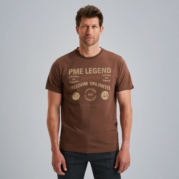 T-shirt with artwork – Brown – T-shirts & polo shirts | PME LEGEND