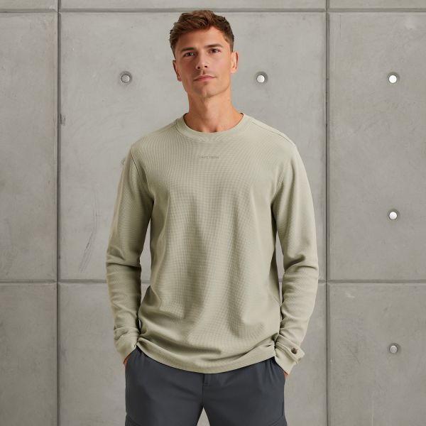 T-shirt met lange mouwen – Grey Comfort Denim – T-shirts | CAST IRON