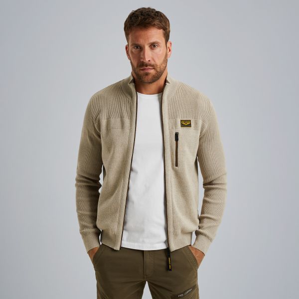 Cardigan with zipper closure – Castle Wall – Cardigans | PME LEGEND