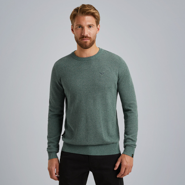 Pullover with waffle texture – Black Indigo – Pullovers | PME LEGEND