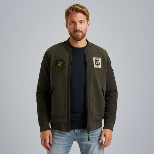 Sweat jacket with badges – Elmwood – Sweatshirts & hoodies | PME LEGEND