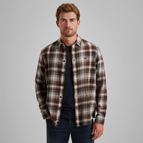 Shirt with check pattern  – Brown – Shirts | PME LEGEND
