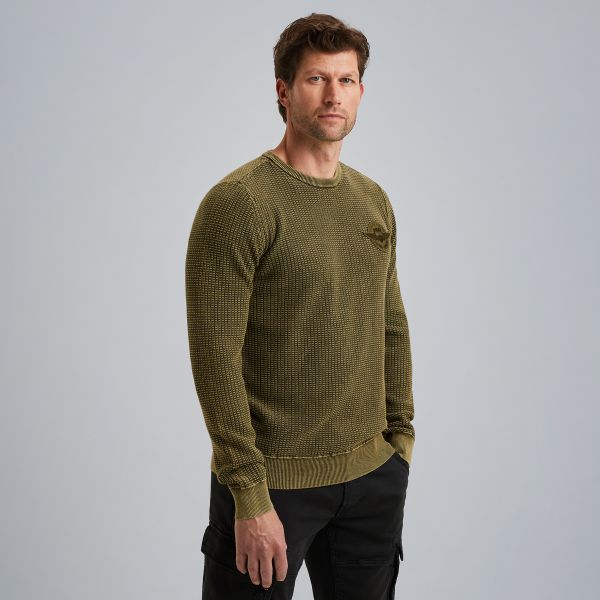 Pullover with garment-dye wash – Elmwood – Pullovers | PME LEGEND