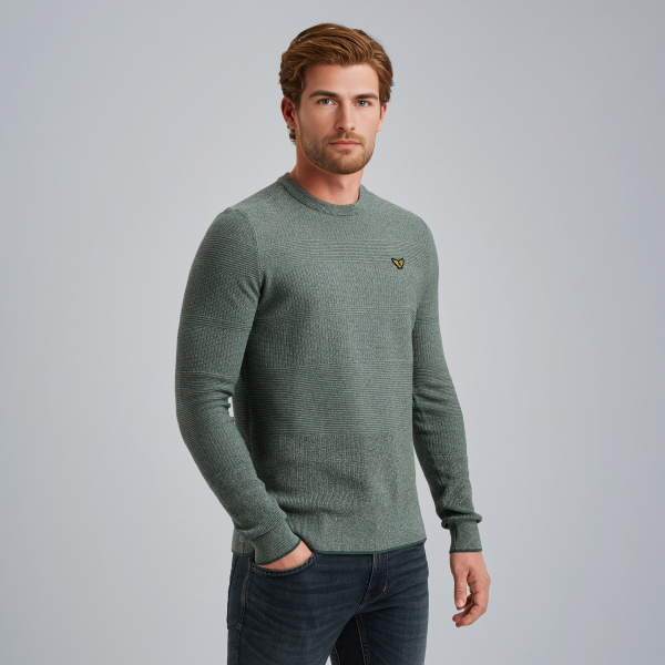 Pullover with stripe pattern – Black Indigo – Pullovers | PME LEGEND