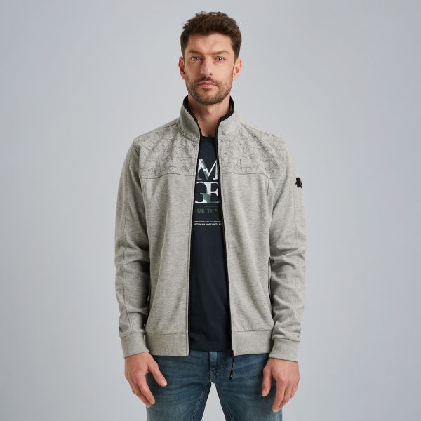 Sweat jacket met ritssluiting – Grey Comfort Denim – Overshirts | PME LEGEND