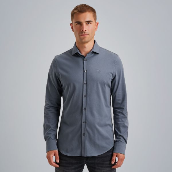 Overhemd van jersey – Black Indigo – Smart casual overhemden | PME LEGEND