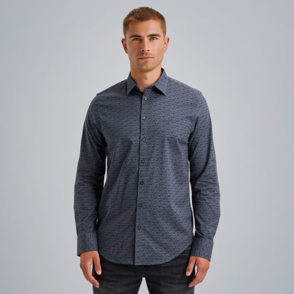 Overhemd met allover print – Black Indigo – Smart casual overhemden | PME LEGEND