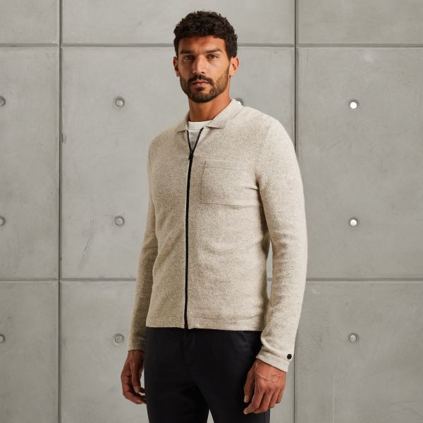 Vest van een wolblend – Grey Comfort Denim – Vesten | CAST IRON