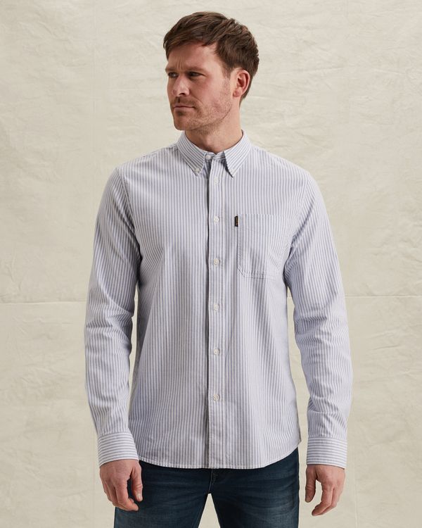 Oxford shirt with yarn-dyed stripe pattern – Black Indigo – Casual shirts | PME LEGEND