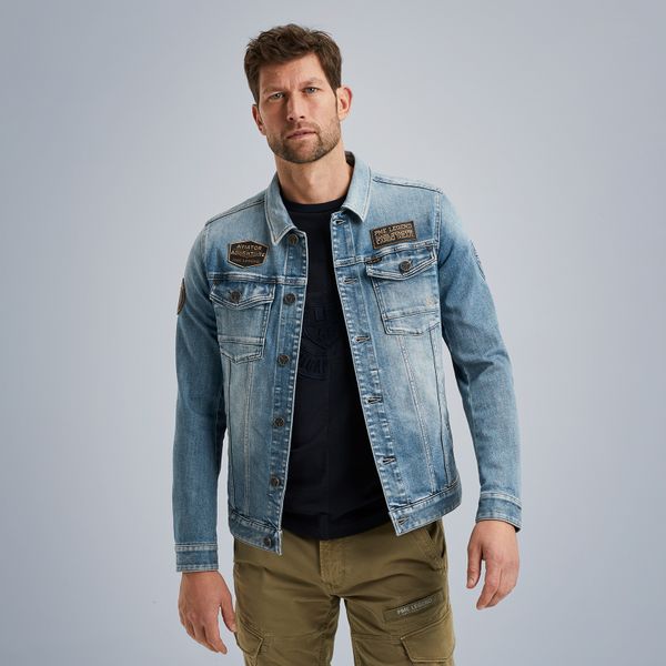 Denim jacket met comfort stretch – Black Indigo – Jassen | PME LEGEND