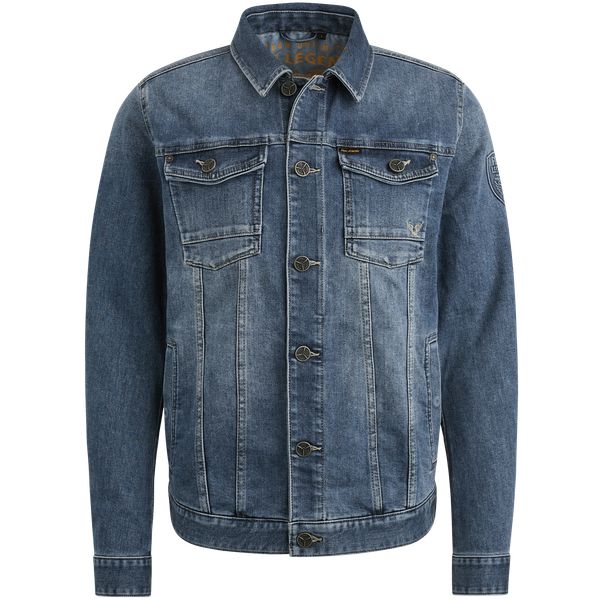 Denim jacket met badges – Black Indigo – Jassen | PME LEGEND
