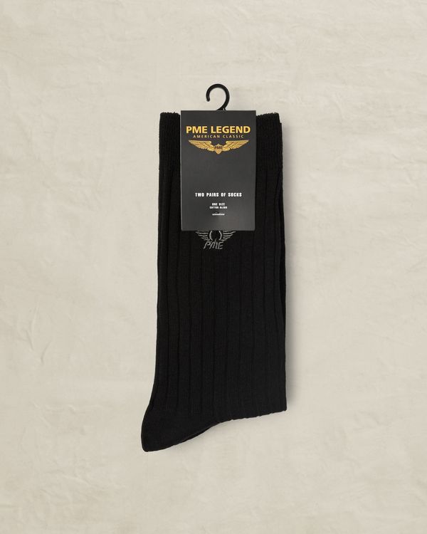 2-pack ribbed socks – Moonless Night – Socks | PME LEGEND